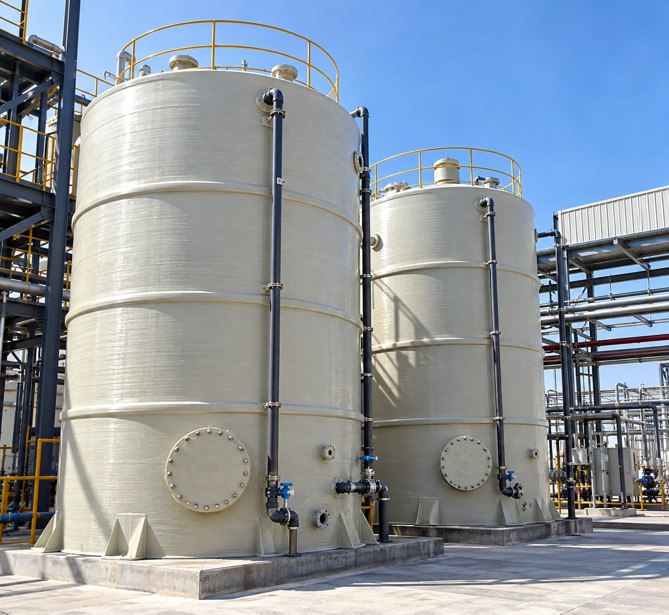 frp chemical storage tanks for industrial purpose