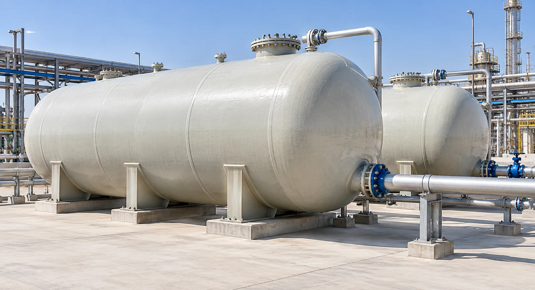 Horizontal Fiberglass Storage Tank in UAE