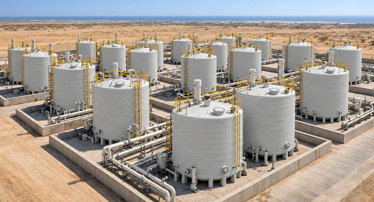 Industrial FRP Storage Tanks in UAE